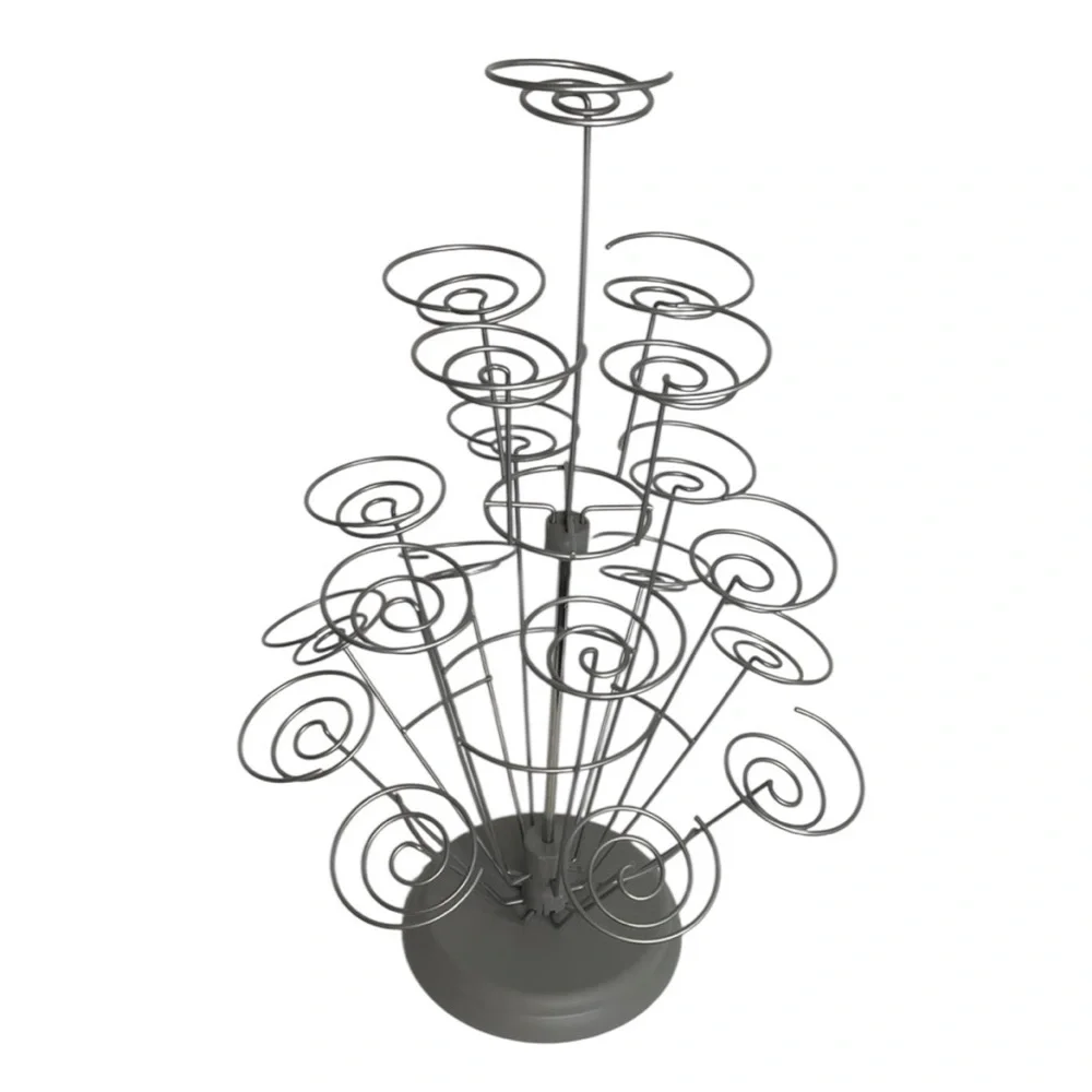 WILTON Cupcake Flair Dessert Stand Silvertone Metal